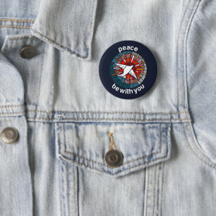 Badge Rond 5 Cm Que la paix soit avec vous