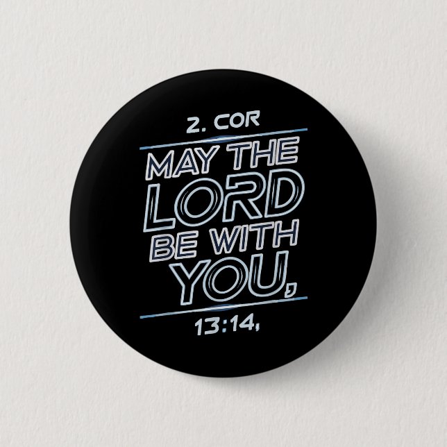 Badge Rond 5 Cm Que le Seigneur soit avec vous  (Devant)