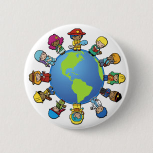 Badge Rond 5 Cm Que voulez-vous pour être (quand vous grandissez)