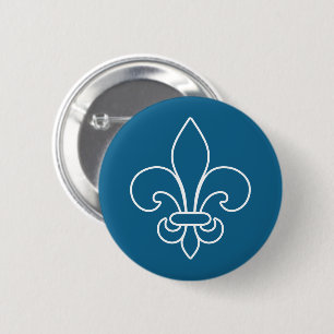 Badge Rond 5 Cm Québec fleur de lys contrôle France - VOS COULEURS