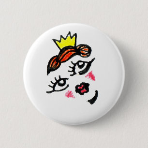 Badge Rond 5 Cm Queen Button