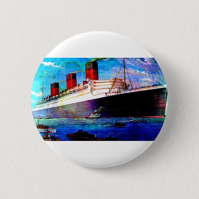 BADGE ROND 5 CM QUEEN MARY 2 (Devant)