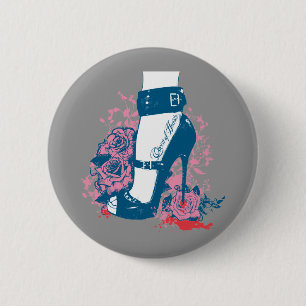 Badge Rond 5 Cm Queen of hearts conception de chaussures pointue