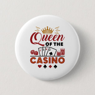 Badge Rond 5 Cm Queen of the Casino Vegas