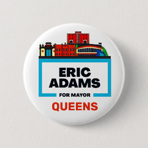 Badge Rond 5 Cm Queens veut Eric Adams pour le maire de New York