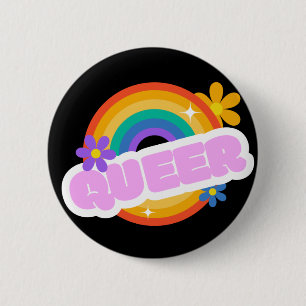 Badge Rond 5 Cm Queer. Fierté LGBT+.