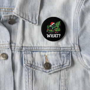 Badge Rond 5 Cm Quel arbre de Noël drôle de chat noir