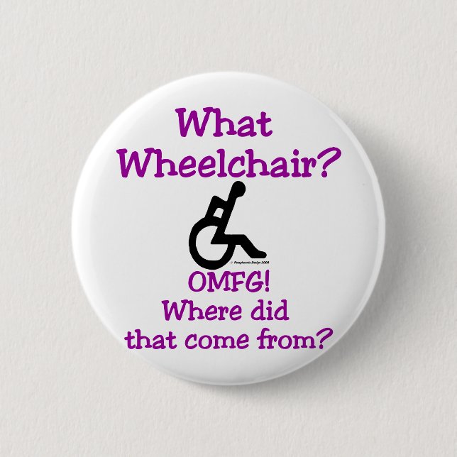 Badge Rond 5 Cm Quel fauteuil roulant (Devant)