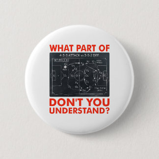 Badge Rond 5 Cm Quelle partie de ne comprenez-vous pas Funny Socce
