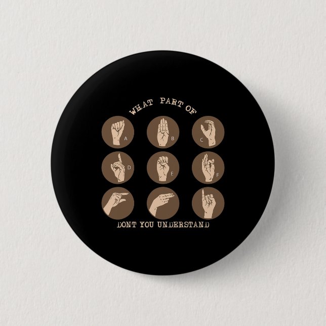 Badge Rond 5 Cm Quelle partie de Ne comprenez-vous pas Langue des  (Devant)
