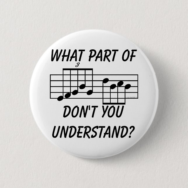 Badge Rond 5 Cm Quelle partie de notation musicale vous ne (Devant)