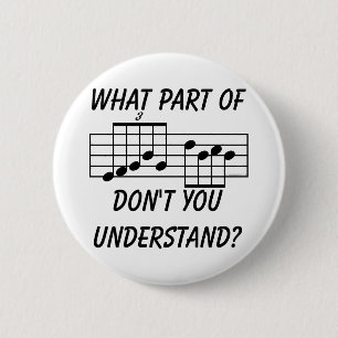 Badge Rond 5 Cm Quelle partie de notation musicale vous ne