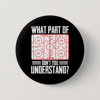 Badge Rond 5 Cm Quelle partie du hockey ne comprenez-vous pas Ice 
