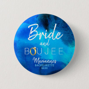 Badge Rond 5 Cm Quelque chose de bleu  Mariée et Boujee Bacheloret