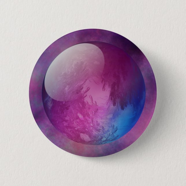 Badge Rond 5 Cm Quelque part dans le bouton Espace extra-atmosphér (Devant)