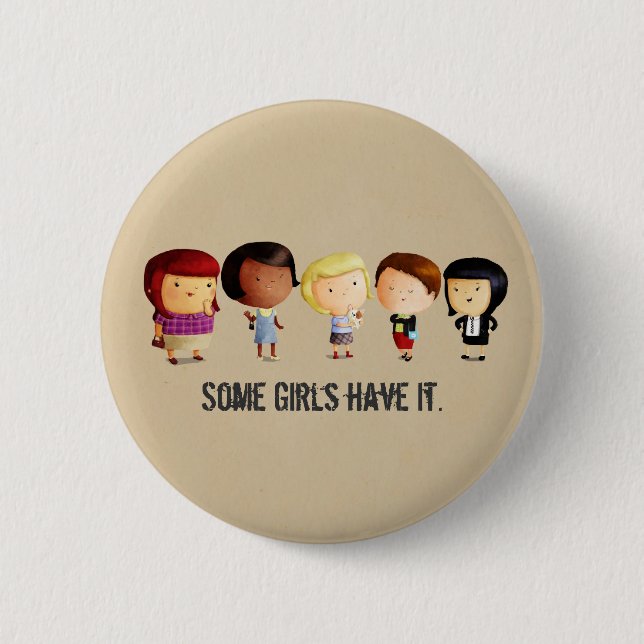Badge Rond 5 Cm Quelques filles de culture secondaire (Devant)