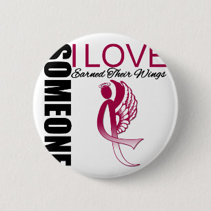 Badge Rond 5 Cm Quelqu'un amour d'I a gagné leur cancer de la