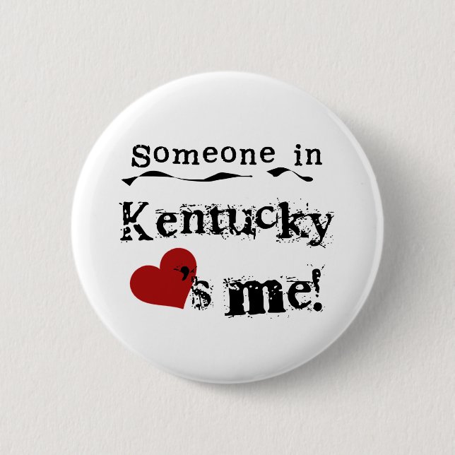 Badge Rond 5 Cm Quelqu'un au Kentucky m'aime (Devant)