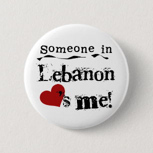 Badge Rond 5 Cm Quelqu'un au Liban m'aime
