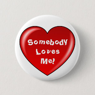 Badge Rond 5 Cm Quelqu'un m'aime bouton