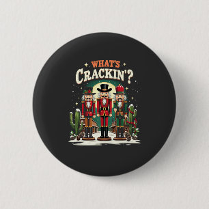 Badge Rond 5 Cm Qu'est-ce qui craque Casse-Noisette Cactus de Noël