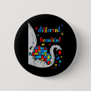 Badge Rond 5 Cm Qu'est-ce qui rend différent Bel Éléphant pour mam