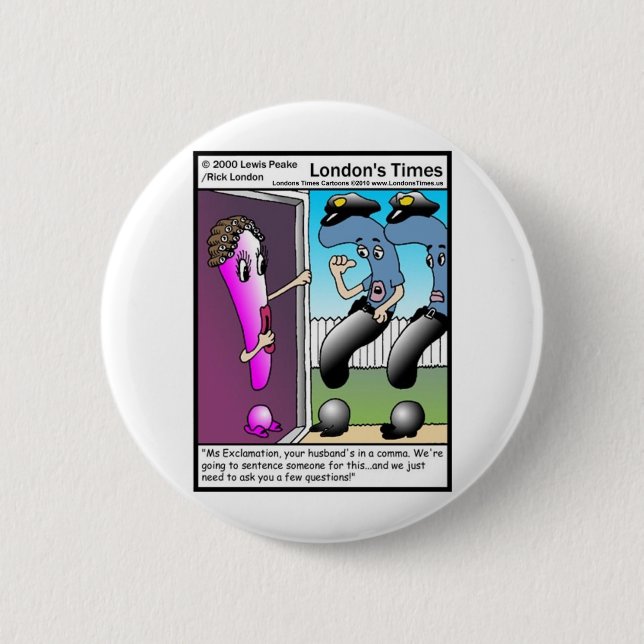 Badge Rond 5 Cm Question Police Drôle Cartoon Cadeaux & Tee - shir (Devant)