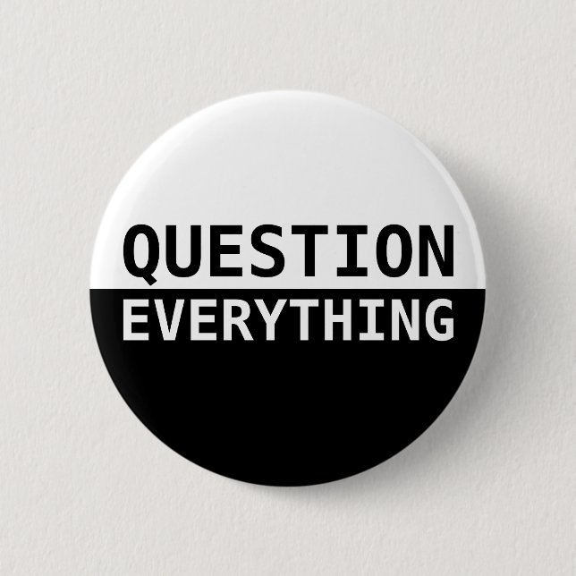 Badge Rond 5 Cm Question tout (Devant)