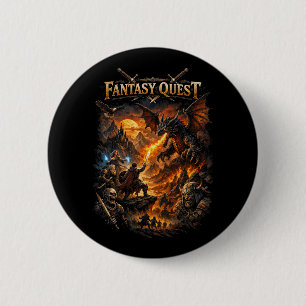 Badge Rond 5 Cm Quête de feu de dragon