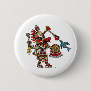 Badge Rond 5 Cm Quetzalcoatl
