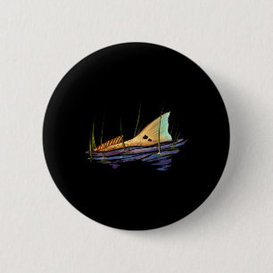 Badge Rond 5 Cm Queue rousse de sébaste Poisson Chemise de sébaste