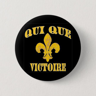 Badge Rond 5 Cm Qui dîne le français et la victoire