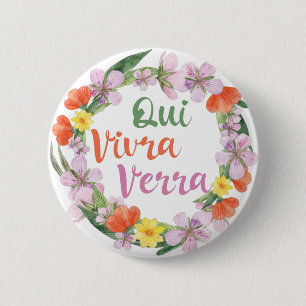 Badge Rond 5 Cm Qui Vivra Verra French Dire
