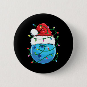 Badge Rond 5 Cm Quilles Byll Avec Chapeau De Père Noël Hommes Garç