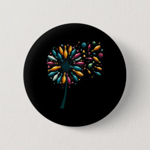 Badge Rond 5 Cm Quilles de bowling Rétro Pissenlit Joueur de bowli