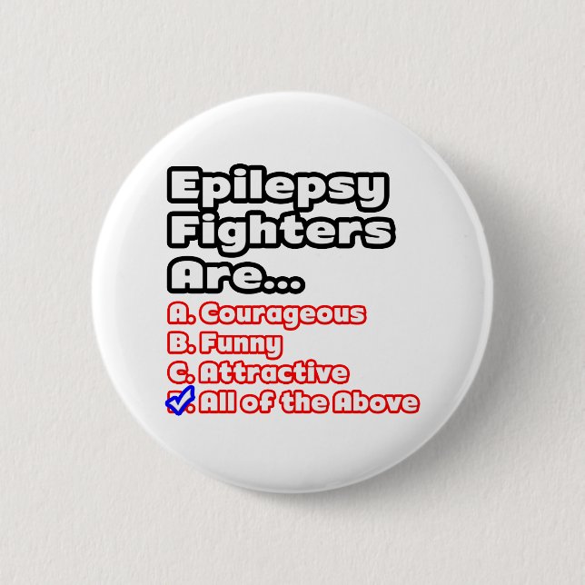 Badge Rond 5 Cm Quiz de l'épilepsie (Devant)