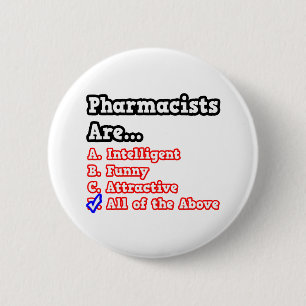 Badge Rond 5 Cm Quiz du pharmacien...Plaisanterie
