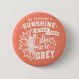 Badge Rond 5 Cm Quota inspiratoire Sunflower
