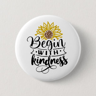 Badge Rond 5 Cm Quota inspiratoire Sunflower