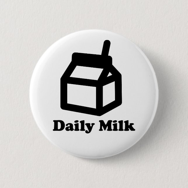 Badge Rond 5 Cm quotidiennement-lait-logo (Devant)