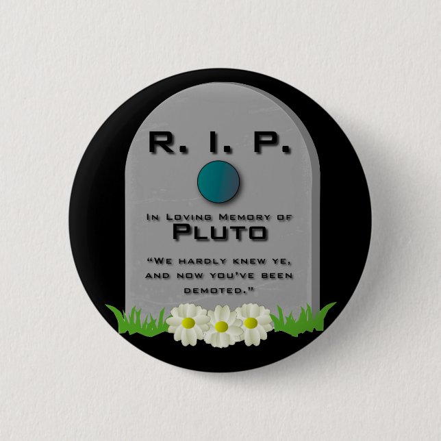 Badge Rond 5 Cm R.I.P. Pluton (Devant)