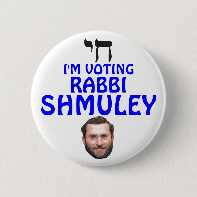 Badge Rond 5 Cm Rabbin Shmuley Boteach pour le congrès (Devant)