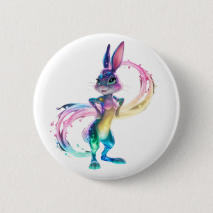 Badge Rond 5 Cm Rabbit adorable