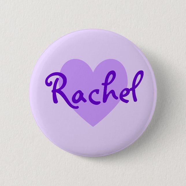 Badge Rond 5 Cm Rachel en violet (Devant)