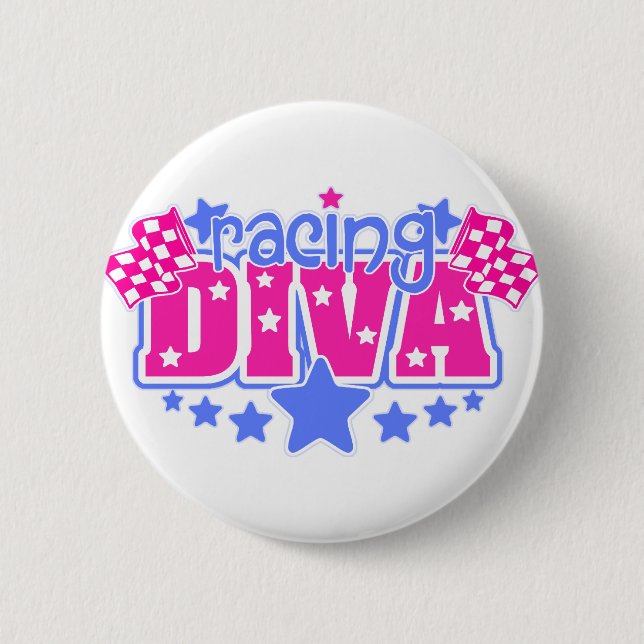 Badge Rond 5 Cm Racing Diva (Devant)