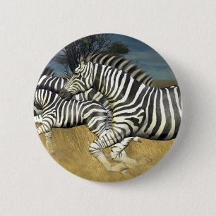 Badge Rond 5 Cm Racing Stripes - Zebra