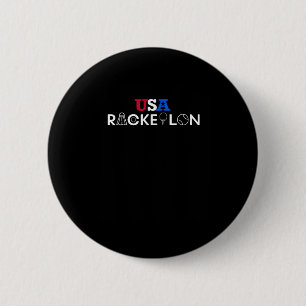 Badge Rond 5 Cm Racketlon Usa - Tennis de Table Badminton Squash T