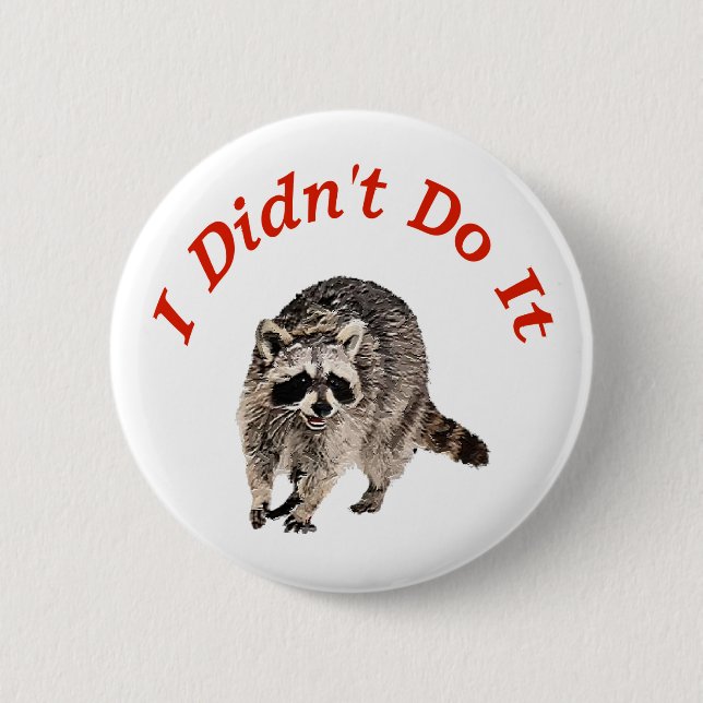 Badge Rond 5 Cm Racoon (Devant)