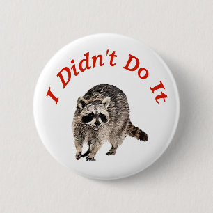 Badge Rond 5 Cm Racoon