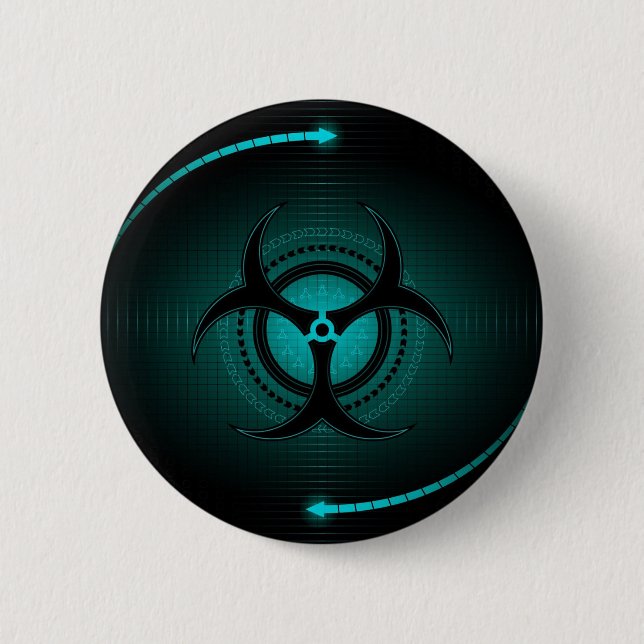Badge Rond 5 Cm Radiation Art Abstrait (Devant)